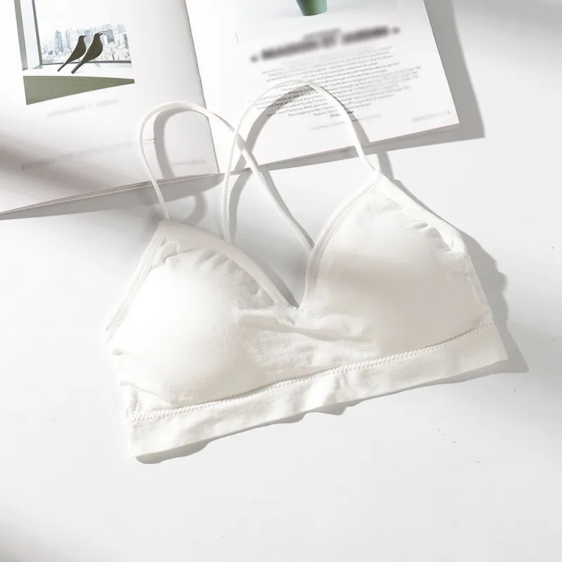 Женский бюстгальтер без косточек повседневный эластичный цельный на бретелях с