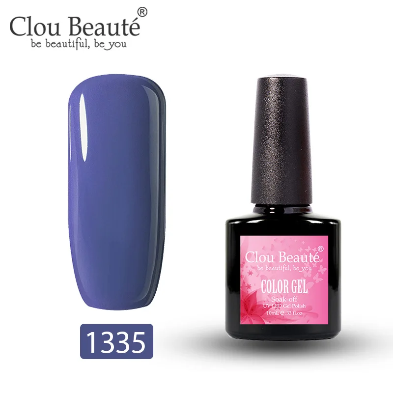 Clou Beaute Гель-лак для ногтей 10 мл художественный Гель-лак для ногтей набор УФ светодиодный Полупостоянный лак белый замачивающийся дизайн Гель-лак - Цвет: 1335