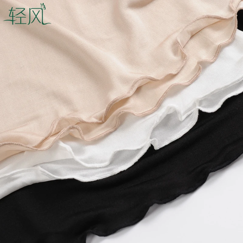 Летняя тонкая трикотажная короткая юбка из 100% шелка с противоскользящей