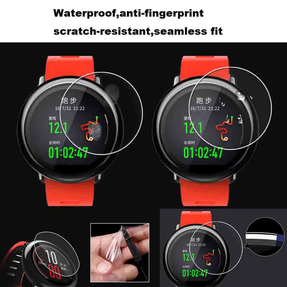 7/лот для Xiaomi Huami Amazfit Pace ремешок для часов браслет силиконовый Pulsera Correa Защитная пленка для экрана Pantalla
