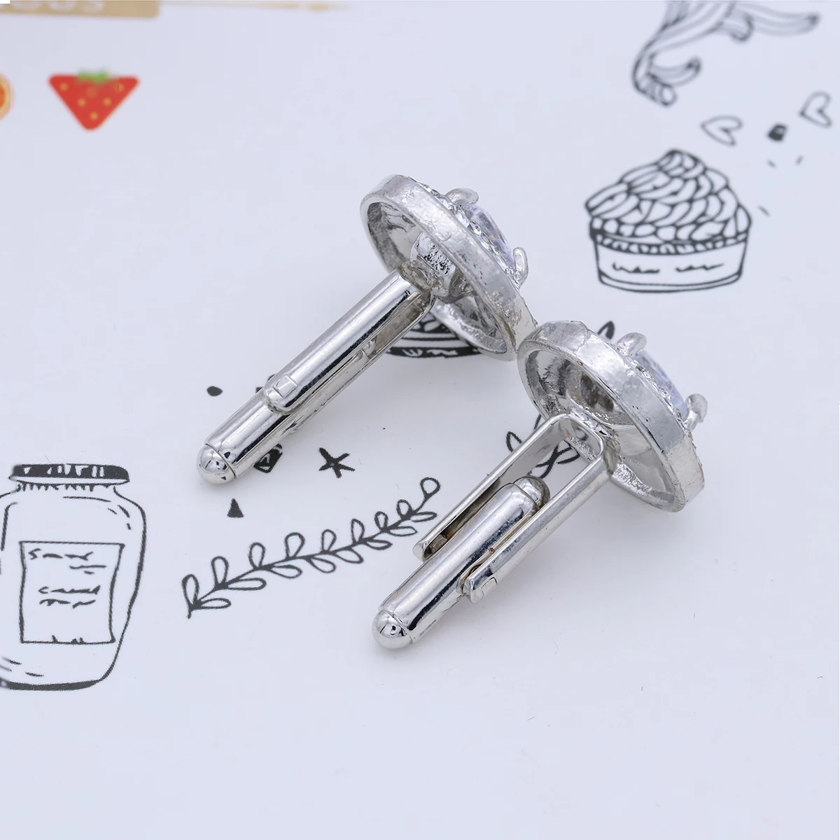 1 пара роскошные запонки циркония манжеты пуговицы высокого качества костюм