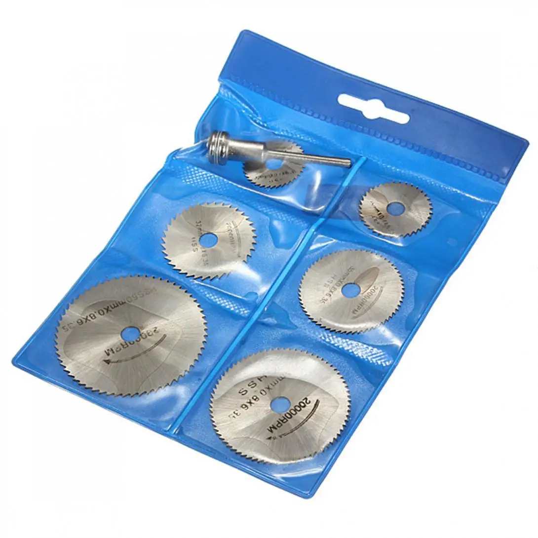 

6pcs/lot Mini HSS Circular Saw Blade Cutting Discs Wheel Set for Rotary Tool