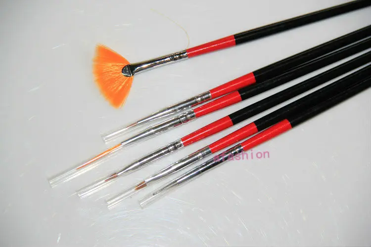 Набор кистей для дизайна ногтей 6 шт./компл. функциональный УФ гель акриловый лак