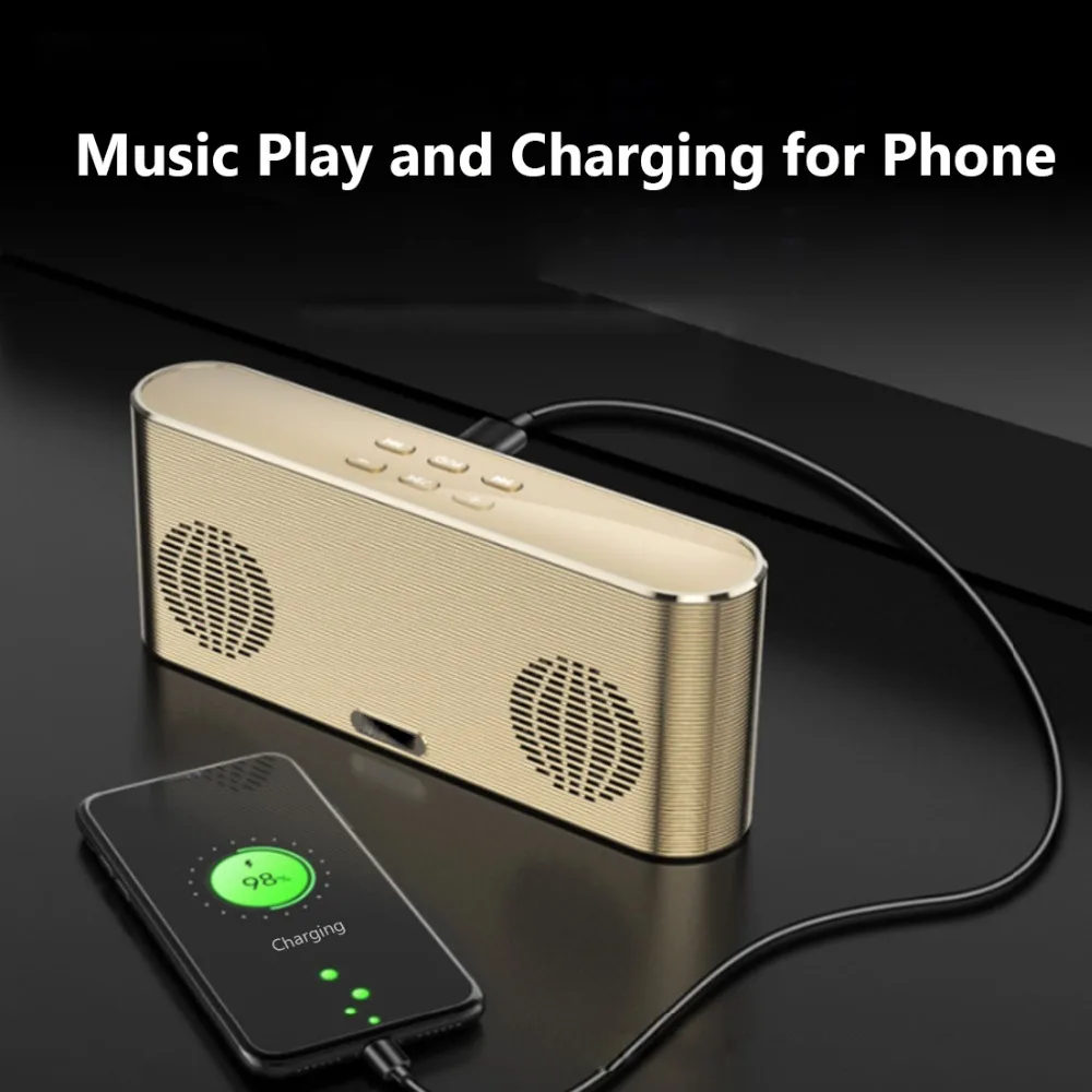 Портативный Bluetooth Динамик 6000 мАч Мощность банк Беспроводной Desktop Super Bass с