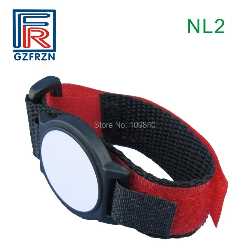 500pcs iso14443a Custom Ultralight ev1 Nylon 13.56mhz rfid Woven Wristband Bracelet