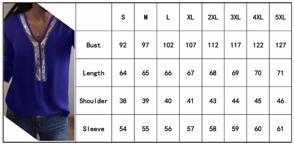 

Summer 2019 Fashion Sexy Women Chiffon Shirt Long Sleeve V-neck Loose Blouse Plus Size Women Clothing Spliced Thin Summer Tops