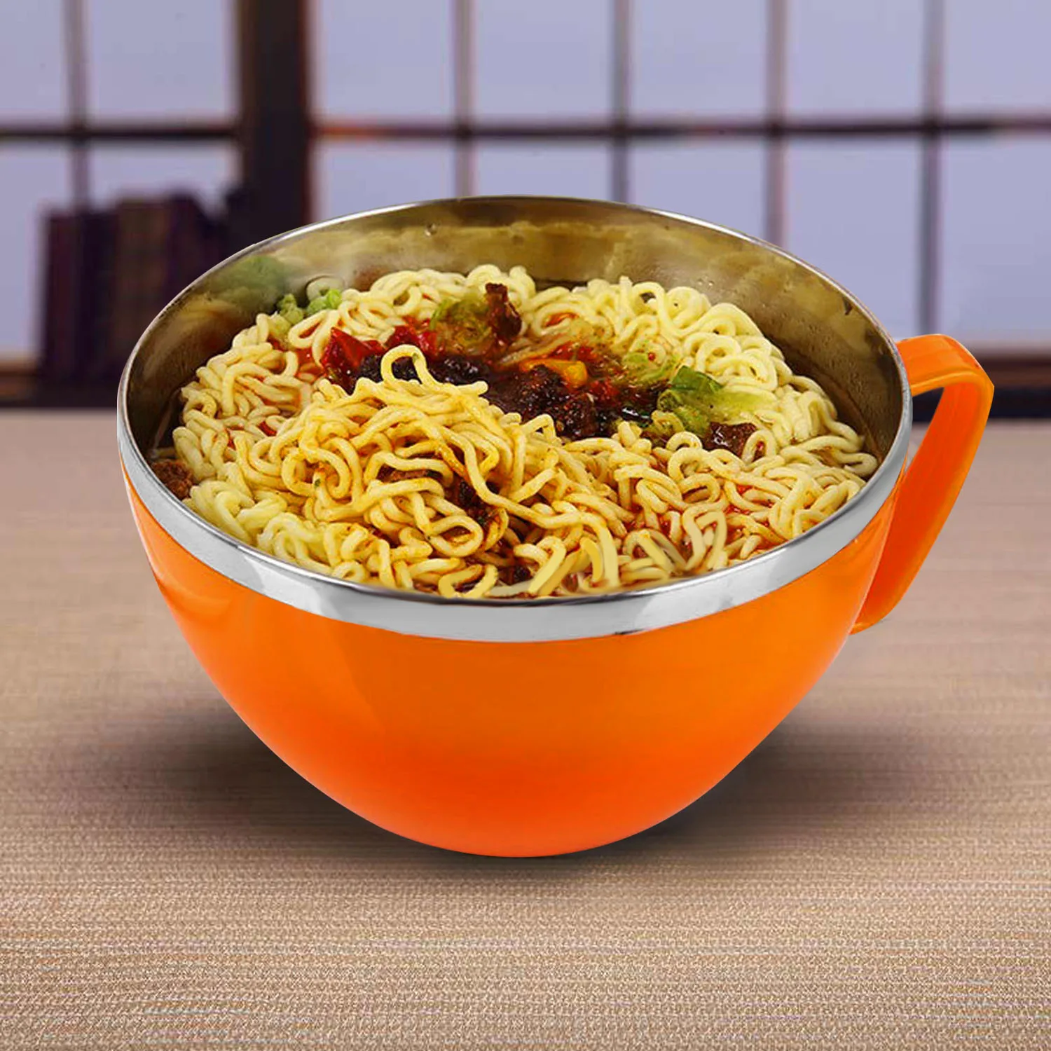 Чаша из нержавеющей стали для рамен лапши супа пасты 900 мл|rice bowl|pasta bowlbowl with cover |