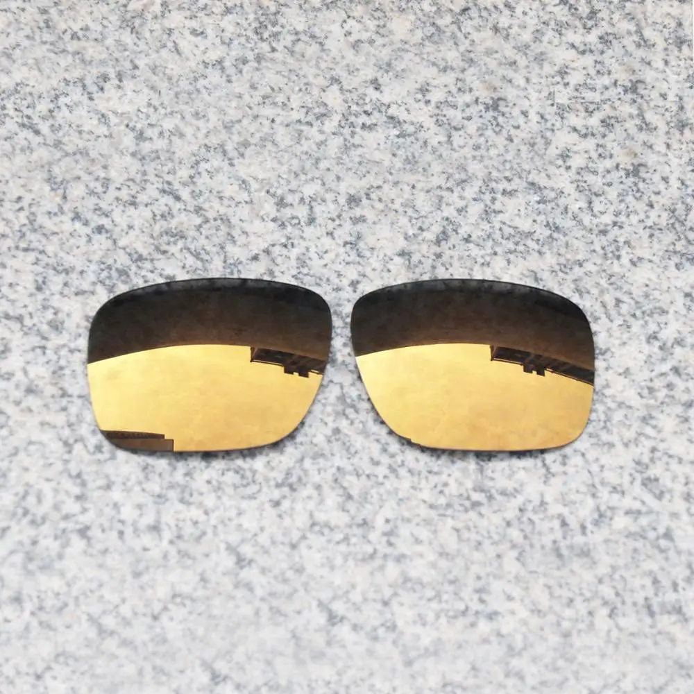 Lentes de repuesto polarizadas mejoradas para gafas de sol, lentes de sol de Taco grande, de color bronce y oro, venta al por mayor, E.O.S