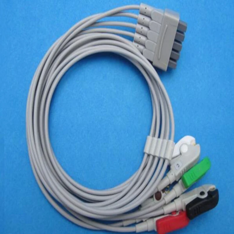 Совместим с GE Dash1000/2000/3000/4000 ECG 5 leadпроводов зажим конец стволовой кабель