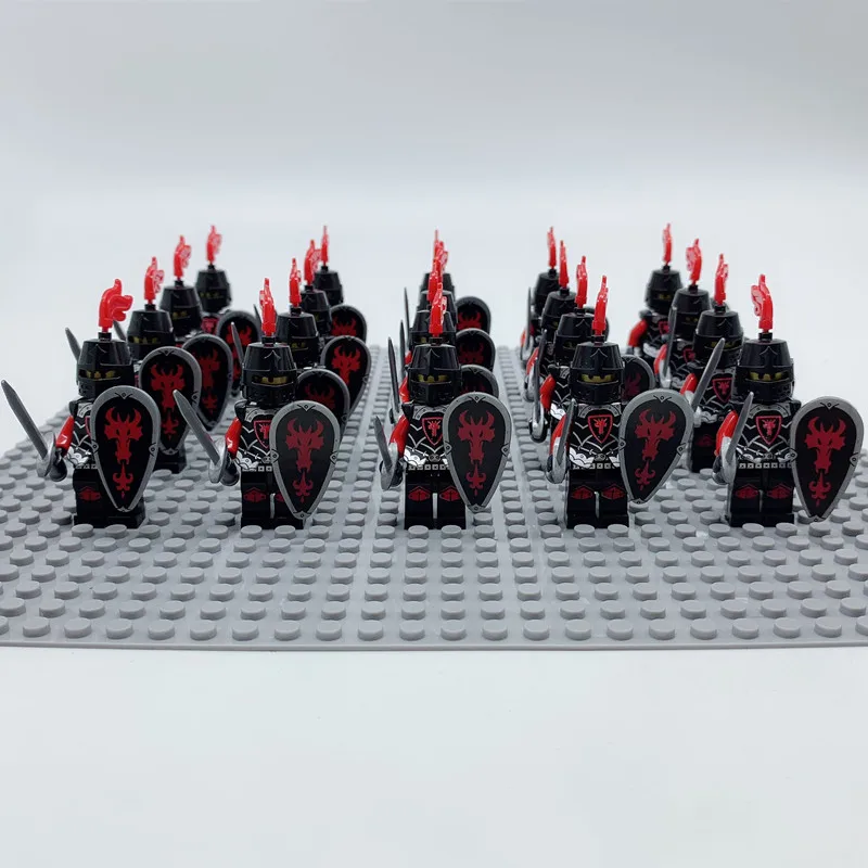 9804B 20PCS 20 шт. leingly Урук ха Властелин колец фигурка солдат Гондора рыцарь копье меч строительные блоки кирпичи игрушки - Цвет: 9804B 20PCS