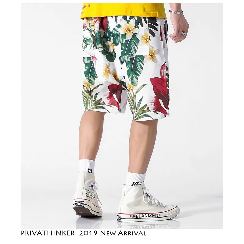 Privathinker повседневные шорты с цветочным принтом для мужчин 2019 летние забавные