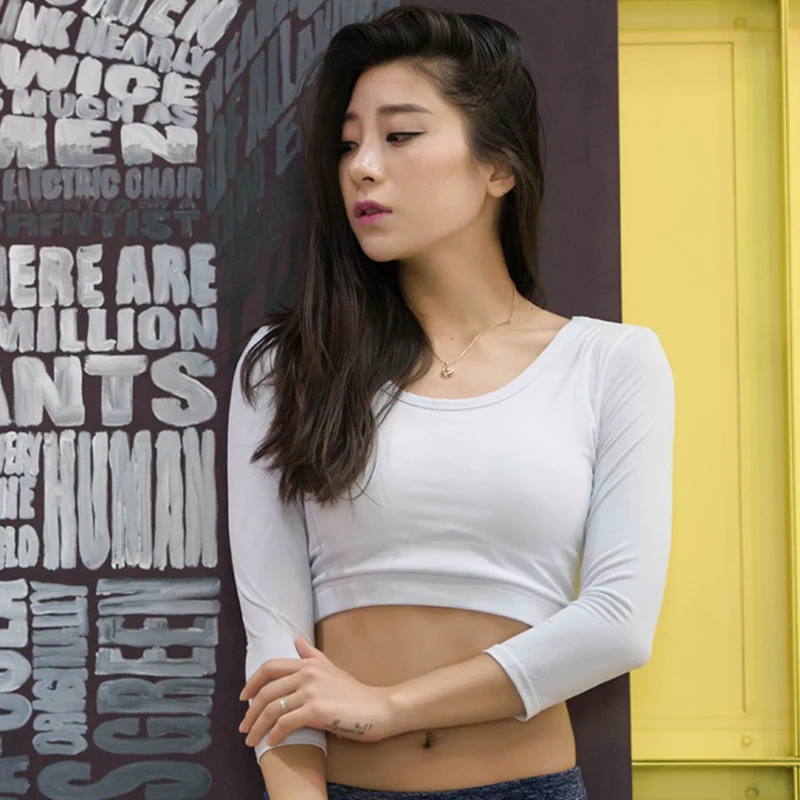 Женская спортивная рубашка дышащая для йоги фитнеса с длинным рукавом|Рубашки