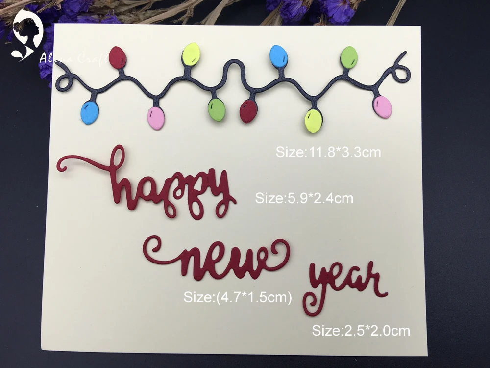 Металлические режущие штампы цветные фонарики для нового года лента лампочка