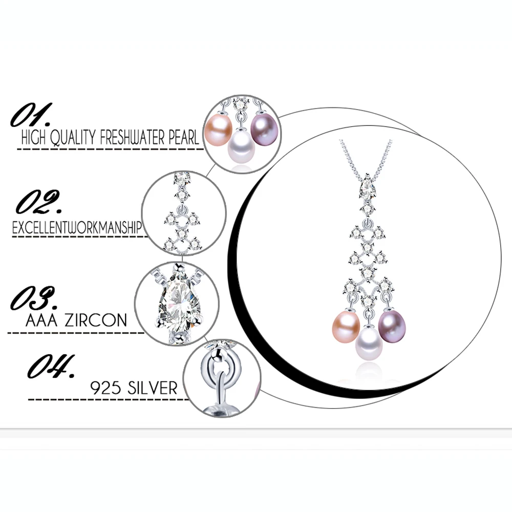 VEAMOR классическое ожерелье серебро 925 пробы ювелирное изделие высокое качество 100%