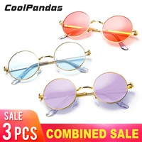 3pcs combined sale ocean candy color tinted lens unisex sunglasses men women eyeglasses round brand designer sun glasses oculos