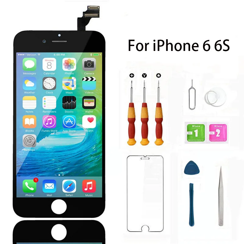 Белый и черный AAAA Новый ЖК дисплей с сенсорным экраном дигитайзер для iPhone 6 6S