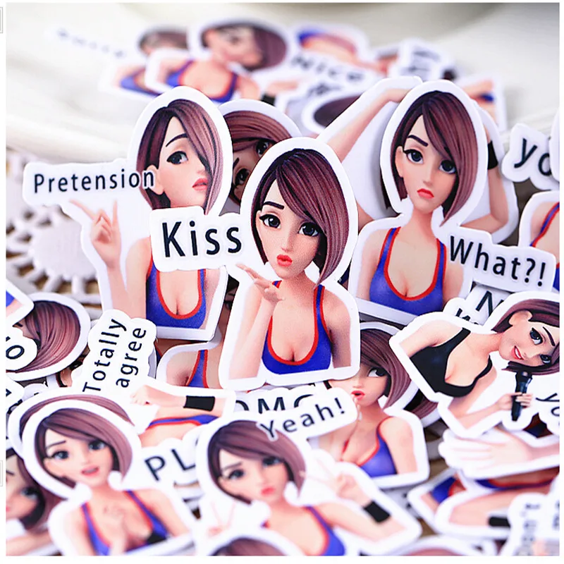 40 шт. креативные милые самодельные маленькие розовые наклейки для скрапбукинга