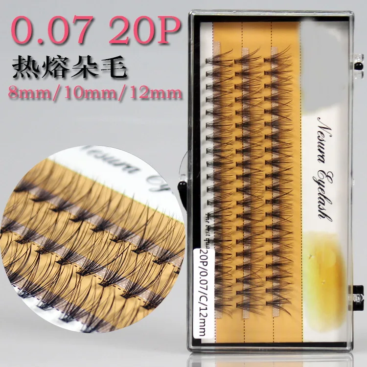 

8/9/10/11/12/13/14mm Natural Soft Hot Melt False Eyelash Extension Deluxe Lashes VOLUME Flase Eyelashes Fans 3d Eyelashes