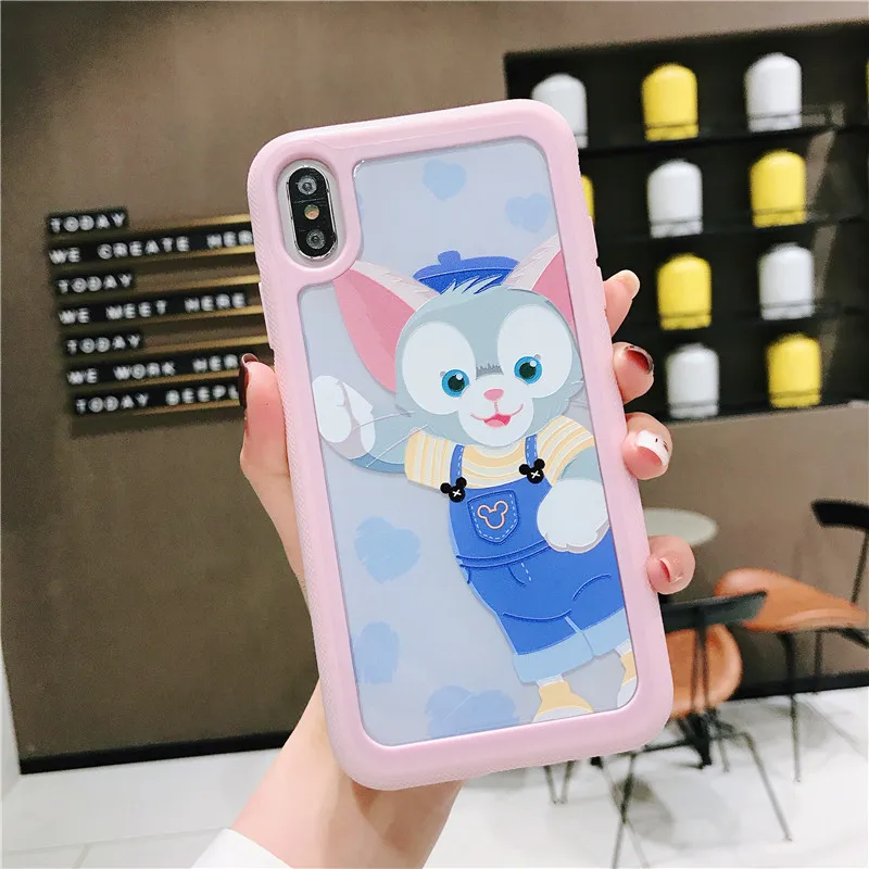 style 3 TPU+ PC двусторонний помощи чехол для iphone X XR XS MAX 7 8 плюс 6 6s милые даффи ShellieMay аниме Gelatoni StellaLou чехол - Цвет: style 3