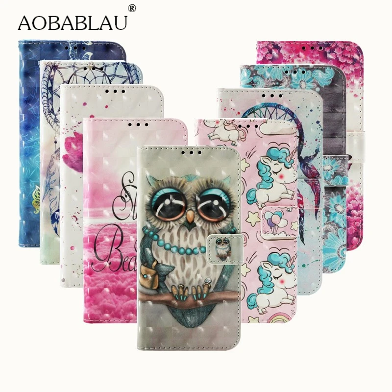 AOBABLAU Wallet откидная крышка для Nokia 7 plus окрашенные стенд из искусственной кожи Fundas