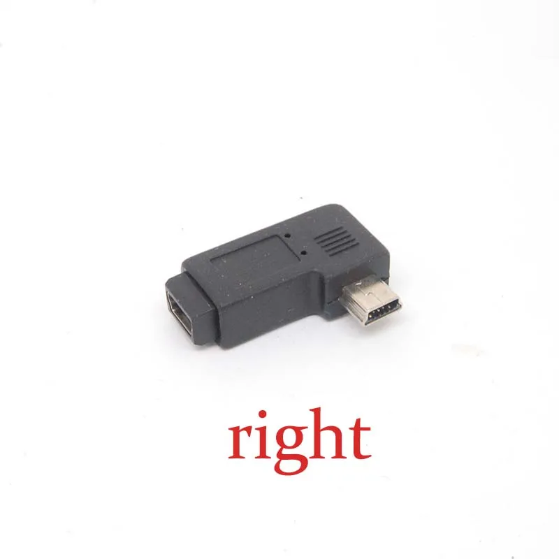 Бесплатный shippingpremium Mini USB Мужской слева/под прямым углом к Mini USB Женский адаптер преобразователи shippingnew
