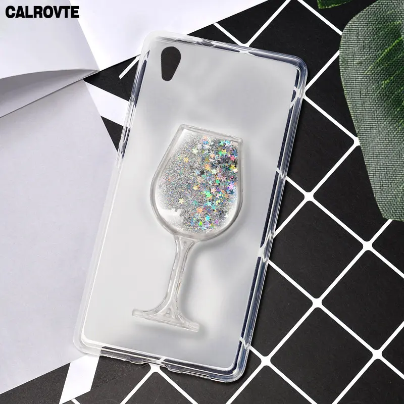 Чехол для sony Xperia X F5121 двойной F5122 Мягкие TPU 3D жидкий Cover зыбучие пески динамический