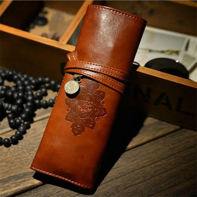 Новый стильный рулон кошелька из искусственной кожи косметичка Pem школьный чехол