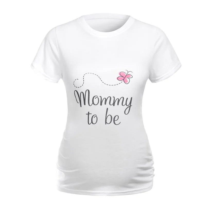 Фото Aummer Pregnanct для женщин костюм (футболка с принтом буквами Одежда - купить