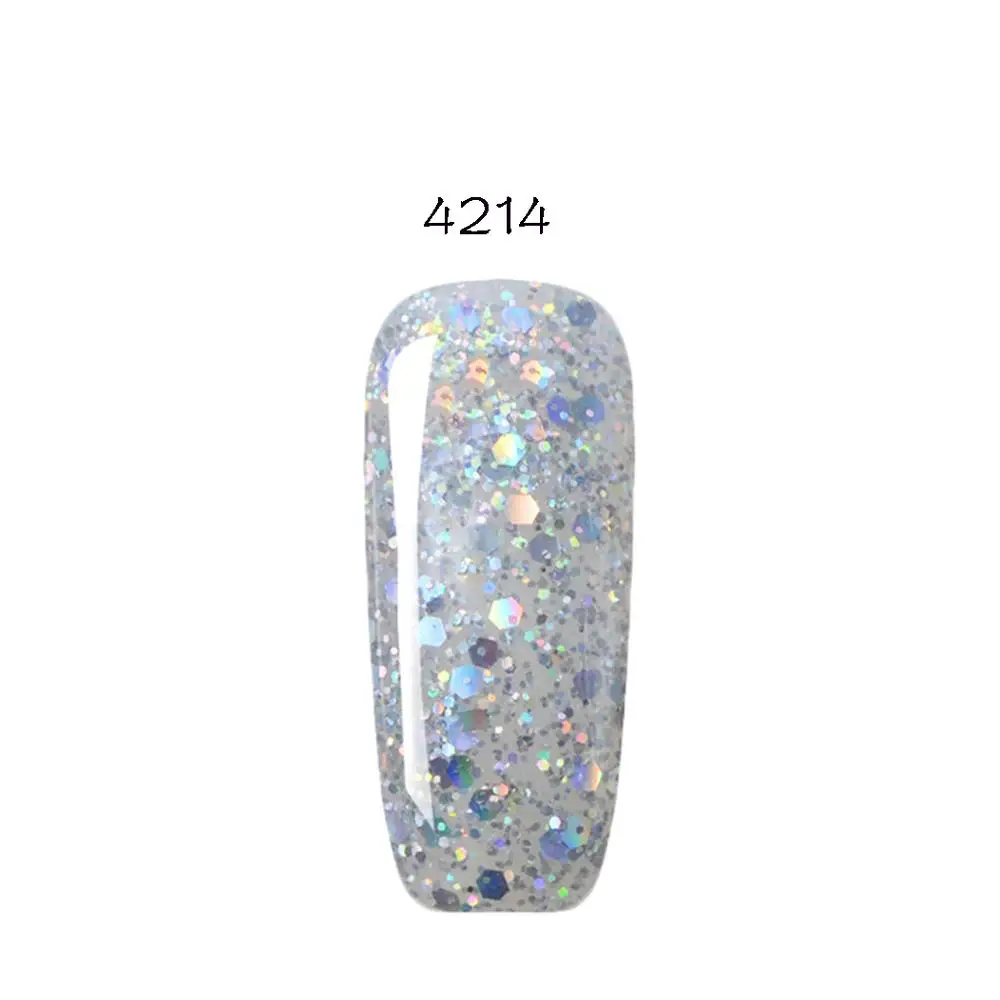 6 шт./компл. Алмазный Блеск Bling платины Soak Off UV Гель для ногтей Роскошные блестящие