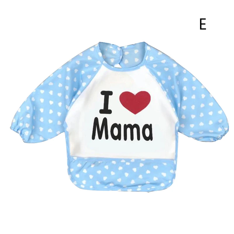 Blue mom Новая Водонепроницаемая защитная одежда для всего тела от 0 до 3 лет, 1 предмет детская одежда для ужина красивые нагрудники для малышей, одежда с рисунком - Цвет: Blue mom