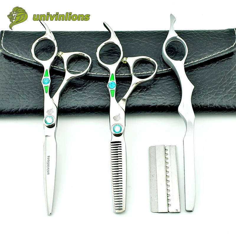 Профессиональные Парикмахерские ножницы 6 &quotс зелеными алмазами