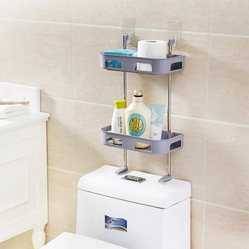 Полка для унитаза настенная полка душа 3/4 слоя стойка хранения ванной шампунь