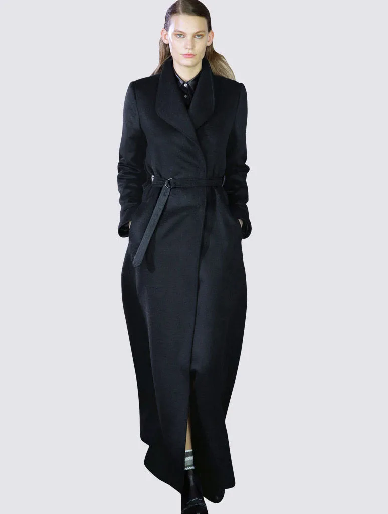 Manteau femme Осень Зима Женское шерстяное простое длинное пальто большого размера короткое длинное пальто с поясом manteau casaco feminino