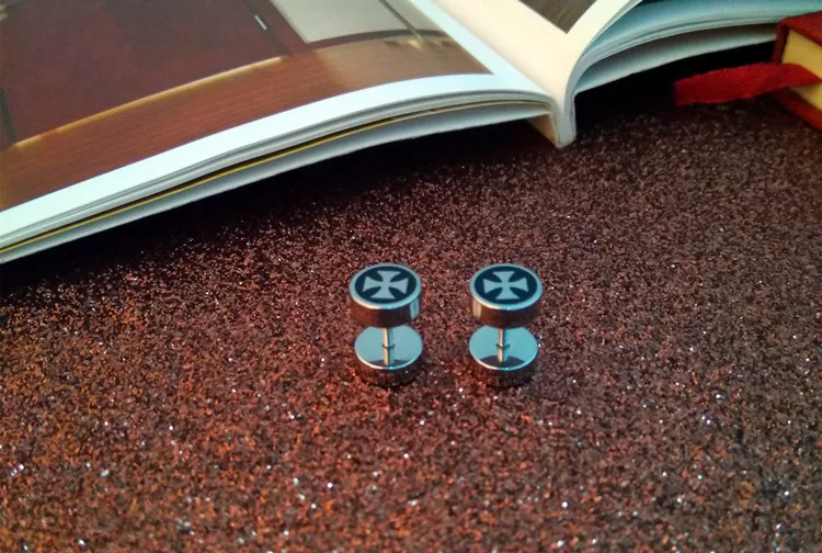 Мужские серьги гвоздики из титановой стали 1 шт.|Серьги-гвоздики| |