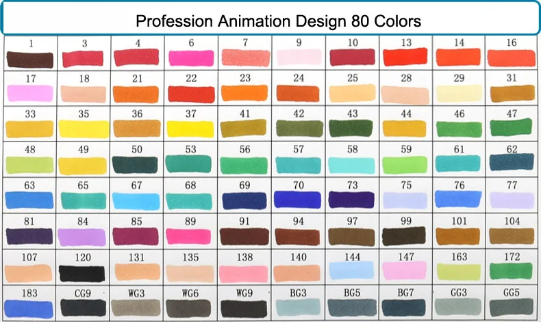 80 Animation Set T5 Touchfive 30/40/60/80 цветов двойной головкой маркер для рисования ручка жирной алкогольных маркер для рисования кисть для рукоделия для анимации Manga - Цвет: 80 Animation Set T5