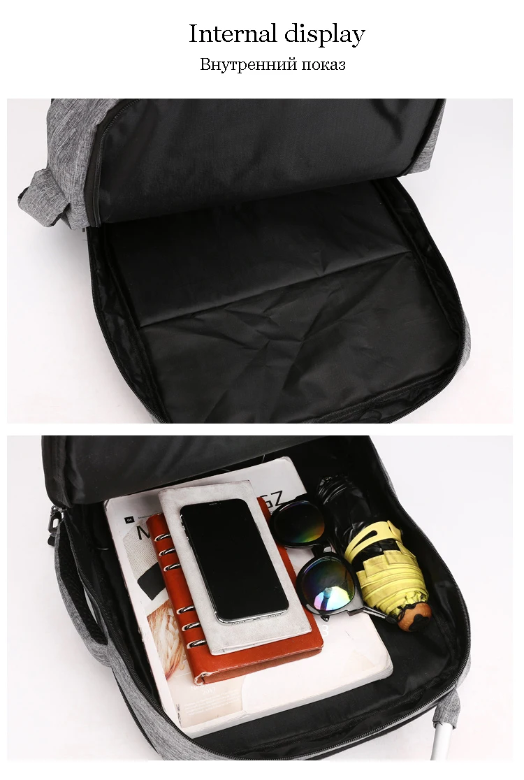 Men Backpack 15.6-inch Laptop Bag Large Capacity Multi-layer USB Charging Waterproof Business Leisure Travel Youth Backpack