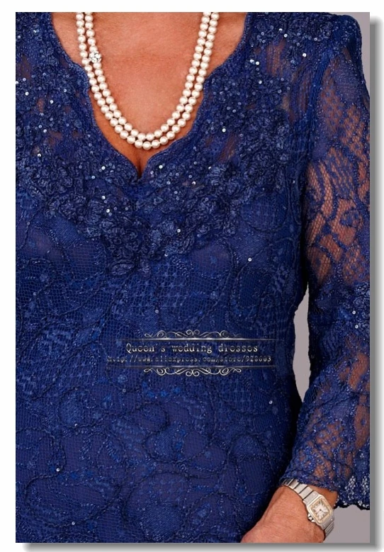 

Royal Blue Lace Mother Of the bride Dresses 2017 New Arrival