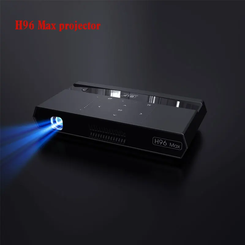 Портативный S912 h96 max проектор Octa Core 3D 4 K HD 2 ГБ+ 16 Гб Встроенный Android 6,0 WI-FI HD DLP светодиодный прожектор с bt динамик