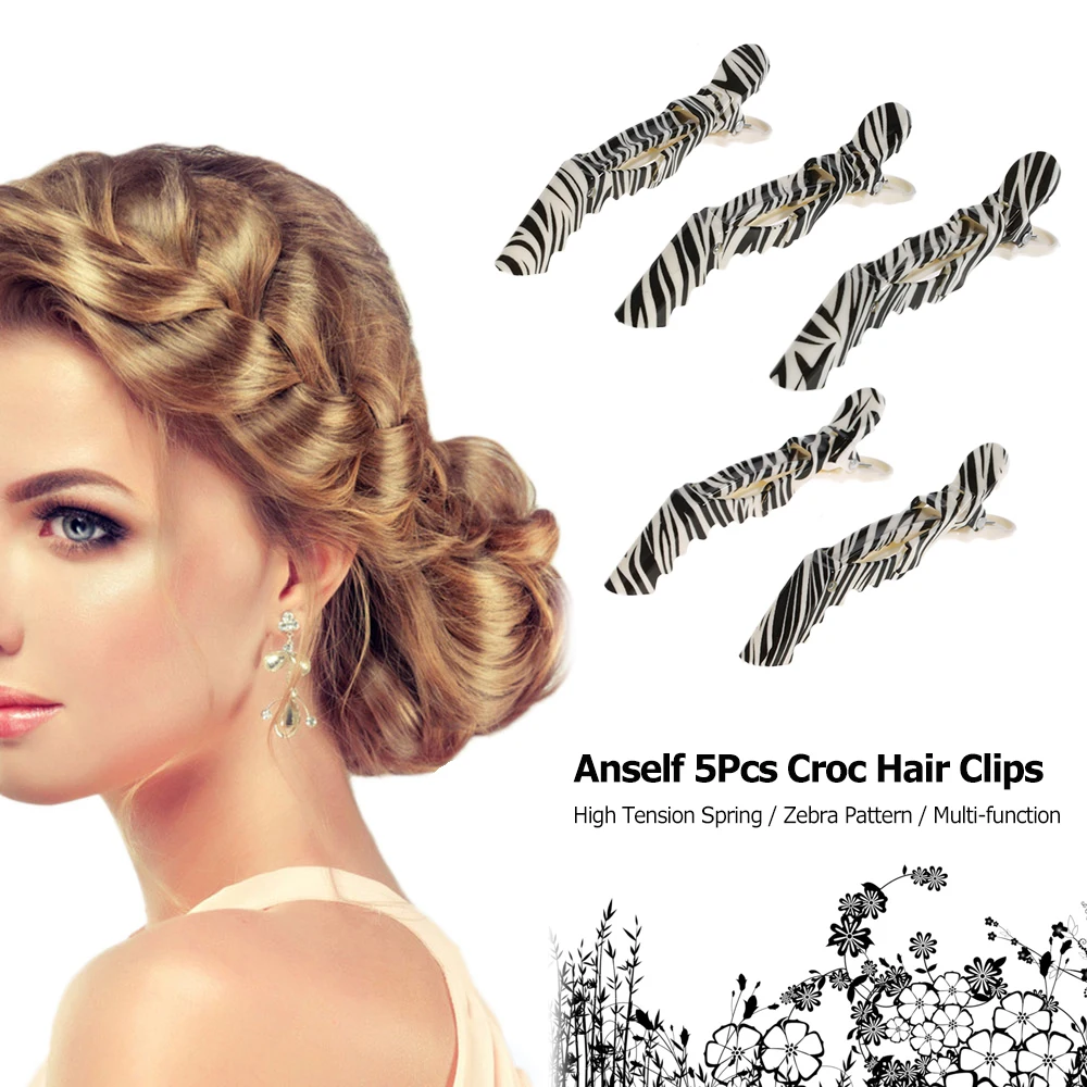 Anself 5 шт. с рисунком крокодил Заколки для волос зажимы парикмахерские