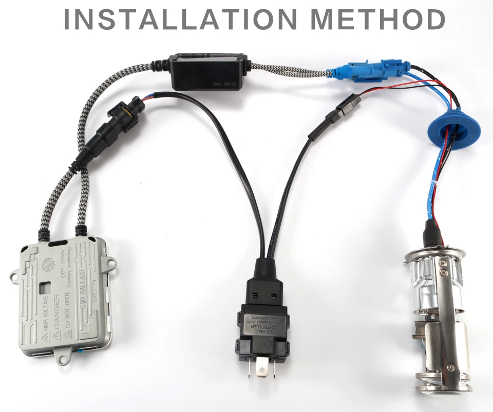 Gzkafolee Автомобильные фары лампы h4 Xenon hid без потерь ксенон мини проектор двойные линзы кожухи фары 12 В 4300 К 6000 К 8000 К 55 Вт