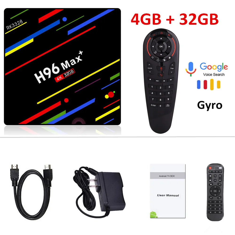 4G 32G G30 Voice H96 MAX Plus ТВ приставка Android 9,0 4 Гб ОЗУ 32 Гб 64 Гб ПЗУ RK3328 телеприставка 5G Wifi 4K смарт медиаплеер pro PK X96 RK3318 HK1 - Цвет: 4G 32G G30 Voice