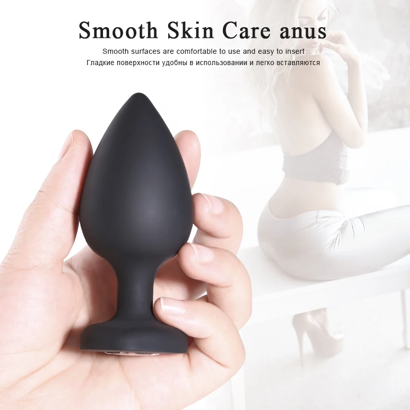 Smooth Silicone Bullet Vibrator Adult Erotic Sex Toys Anal Butt Plug G Spot Anus Stimulation Plugs Women | Красота и здоровье