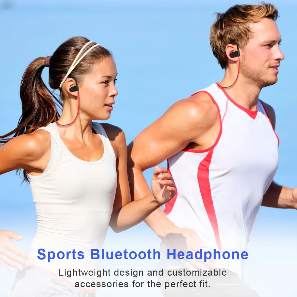 Alwup Беспроводной наушники bluetooth наушники спортивные Бег HiFi музыка шейным бас гарнитура с микрофоном для Xiaomi iphone