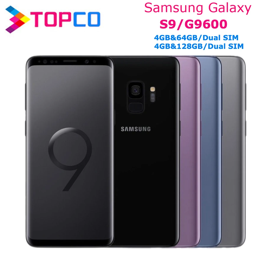 Оригинальный разблокированный телефон Samsung Galaxy S9 с двумя Sim картами G9600 Android