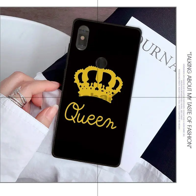 Babaite король и королева пара корона шаблон мягкий чехол для телефона из ТПУ Redmi 5 plus