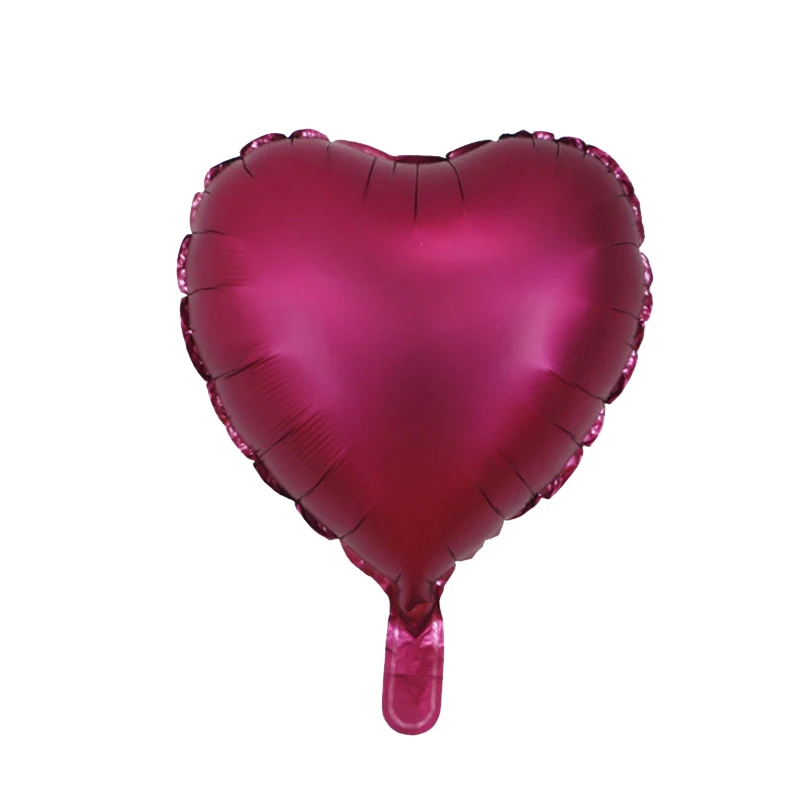 Heart Rose red 18 дюймов Звездное сердце матовые фольгированные шары на день рождения Воздушные гелиевые шары для свадьбы и дня рождения вечерние украшения Детские балоны - Цвет: Heart Rose red