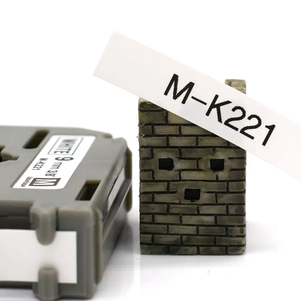 CIDY совместимая с brother MK-221 MK221 MK 221 черная на белом 9 мм прочная клейкая лента для