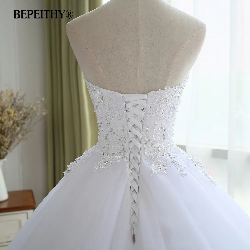 BEPEITHY Милое Свадебное платье с декольте 2021 халат De Mariage корт поезд винтажные