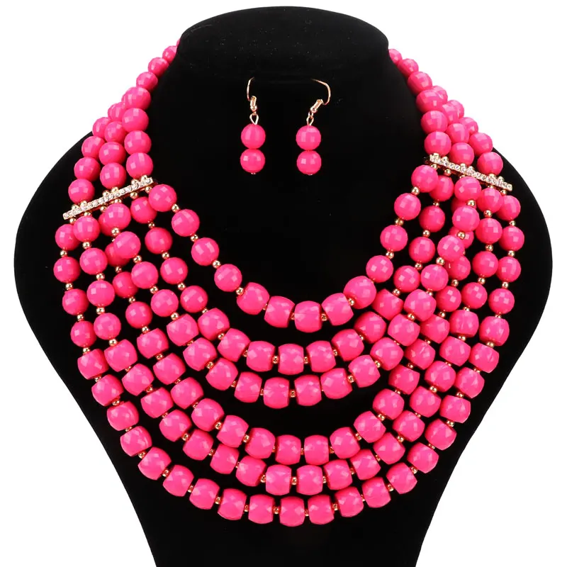 Женские африканские бусы ювелирные наборы вечерние свадебные аксессуары набор