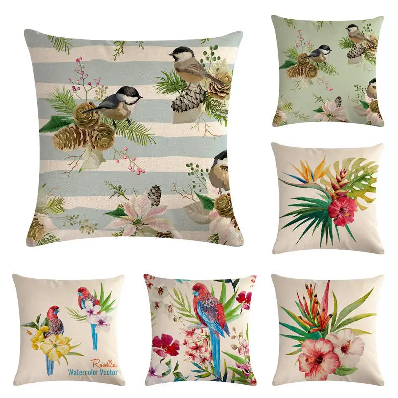 

Watercolor Vector Cotton Linen Throw Pillow Case Cushion Cover Home Decor Decorative Pillows For Sofa Seat Cushion 45cm*45cm